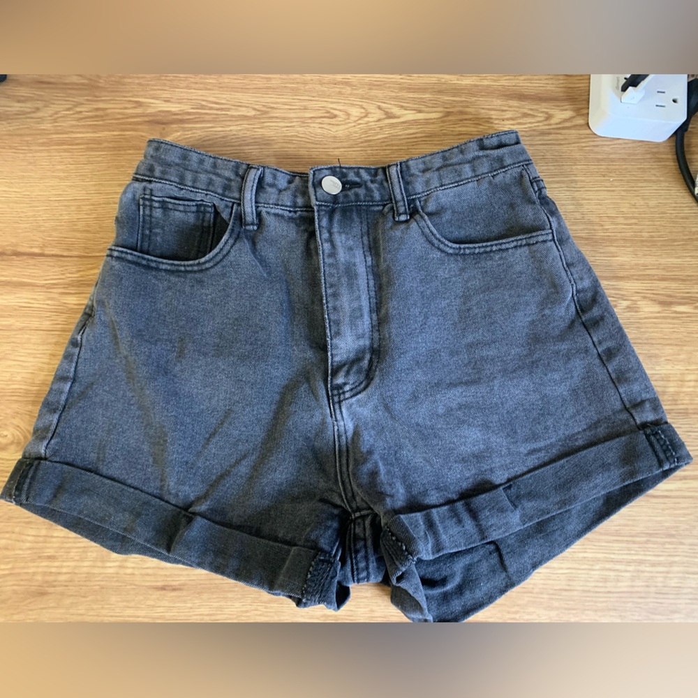 Black Jean Shorts
